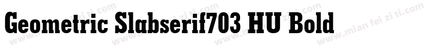 Geometric Slabserif703 HU Bold字体转换